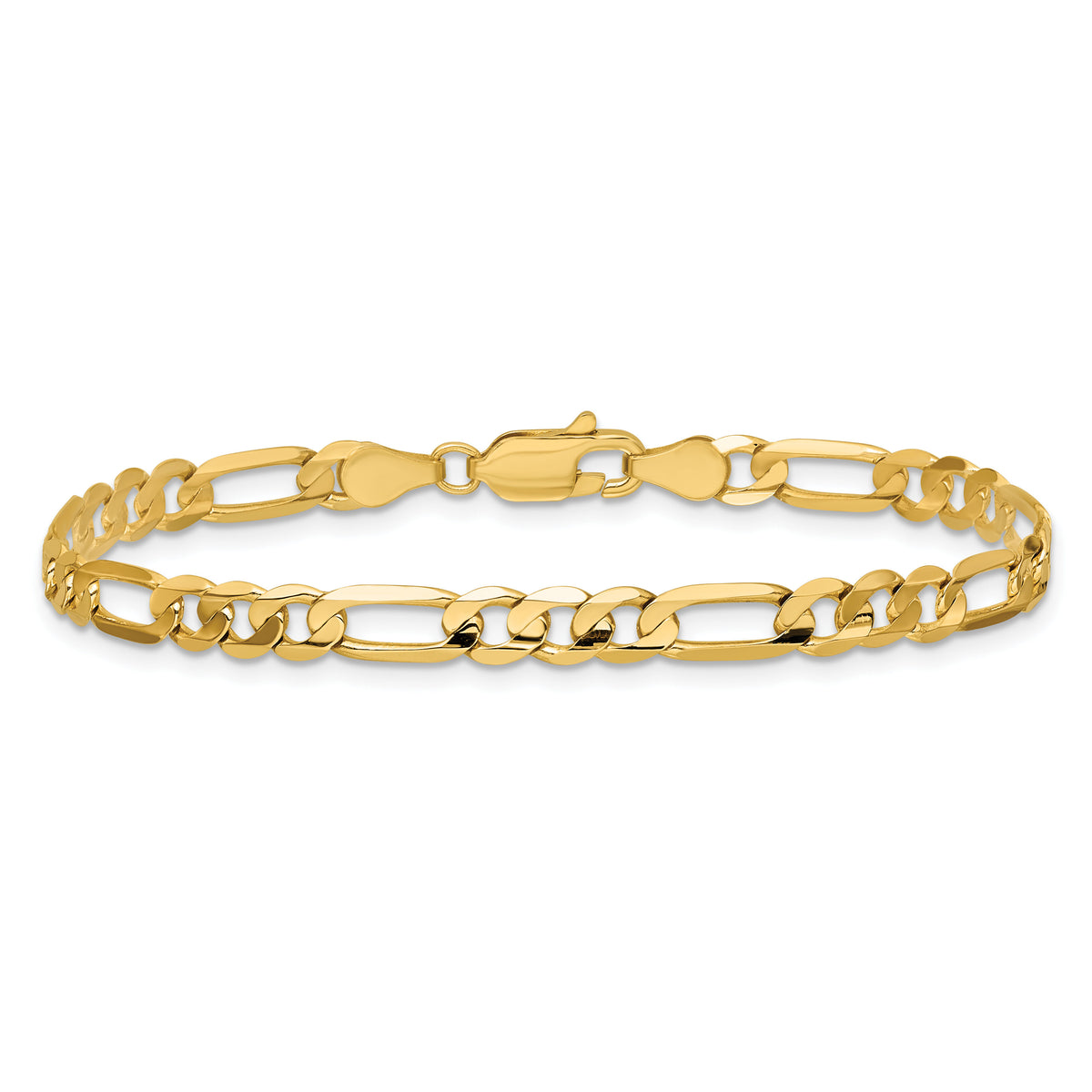 14k 4.5mm Concave Open Figaro Chain-LFG120-9