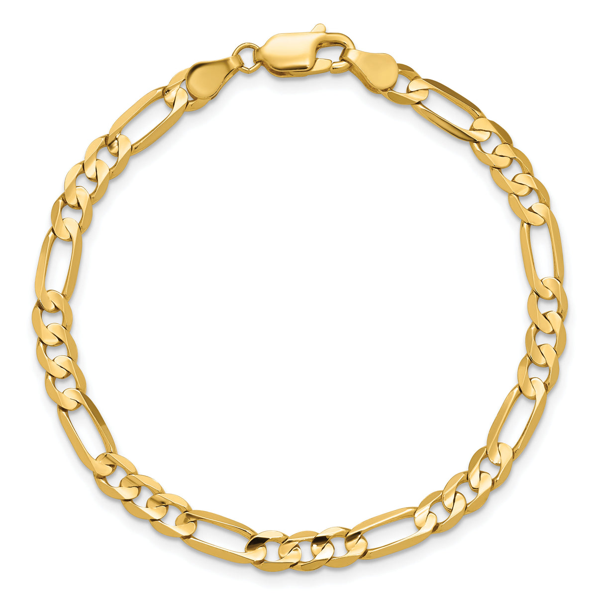 14k 4.5mm Concave Open Figaro Chain-LFG120-8