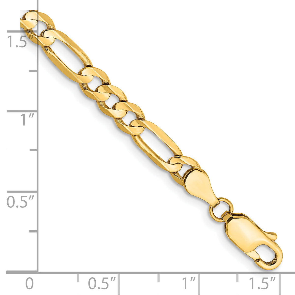 14k 4.5mm Concave Open Figaro Chain-LFG120-7