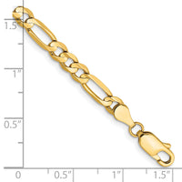14k 4.5mm Concave Open Figaro Chain-LFG120-8