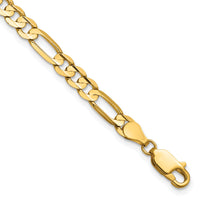 14k 4.5mm Concave Open Figaro Chain-LFG120-7
