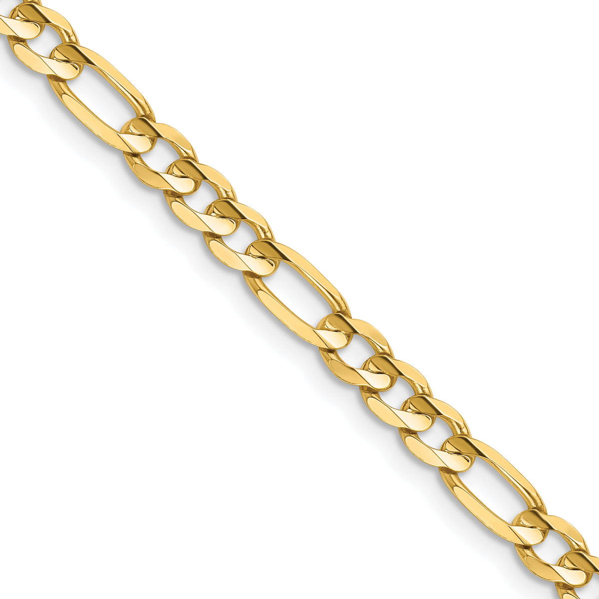 14k 4.5mm Concave Open Figaro Chain-LFG120-26