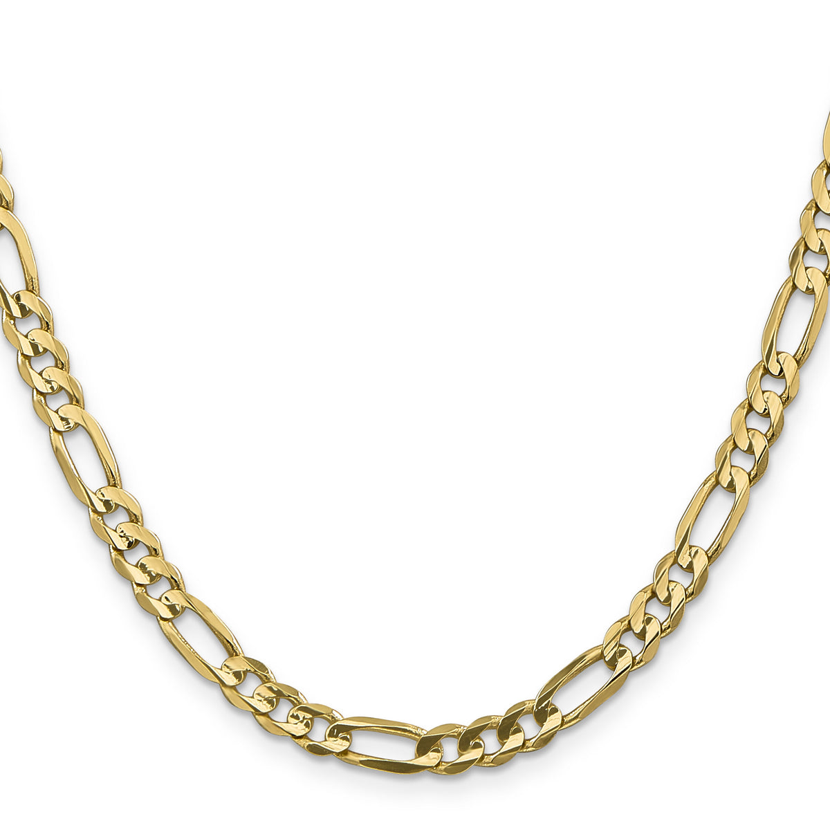 14k 5.5mm Concave Open Figaro Chain-LFG140-20