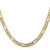14k 5.5mm Concave Open Figaro Chain-LFG140-20