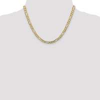 14k 5.5mm Concave Open Figaro Chain-LFG140-18