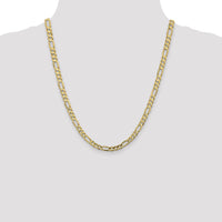 14k 5.5mm Concave Open Figaro Chain-LFG140-22