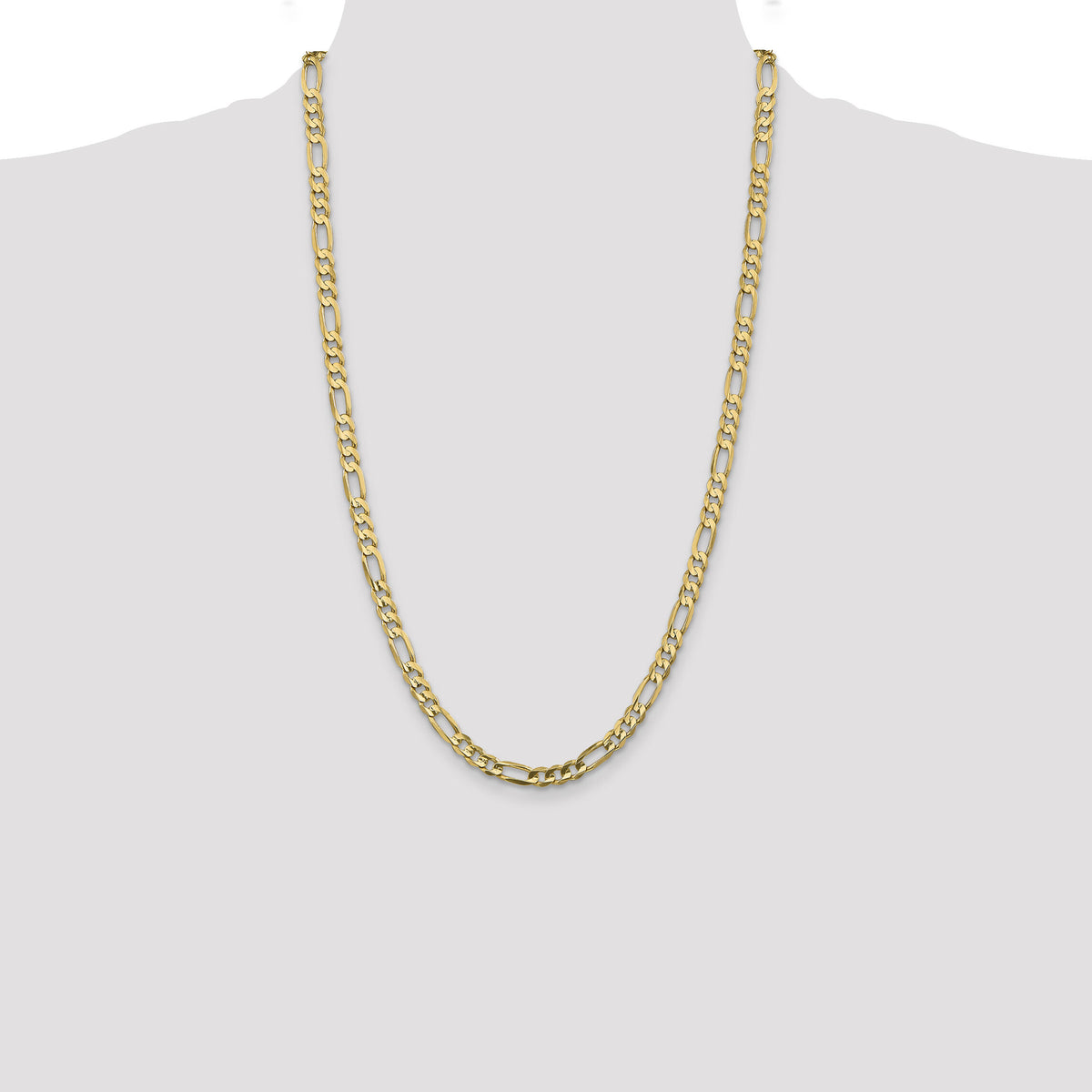 14k 5.5mm Concave Open Figaro Chain-LFG140-26