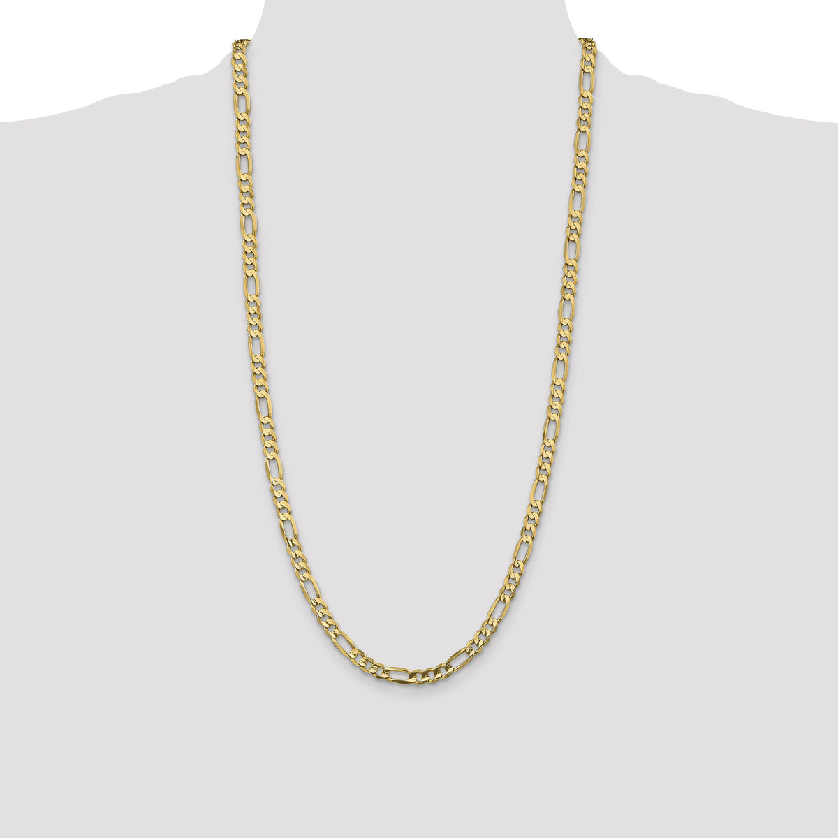 14k 5.5mm Concave Open Figaro Chain-LFG140-28