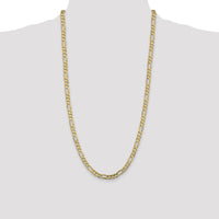 14k 5.5mm Concave Open Figaro Chain-LFG140-28