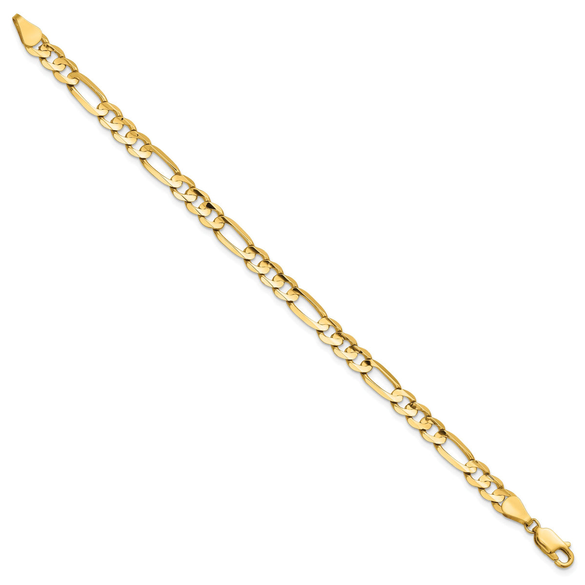 14k 5.5mm Concave Open Figaro Chain-LFG140-7