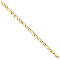 14k 5.5mm Concave Open Figaro Chain-LFG140-8