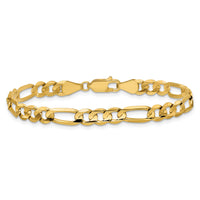 14k 5.5mm Concave Open Figaro Chain-LFG140-7