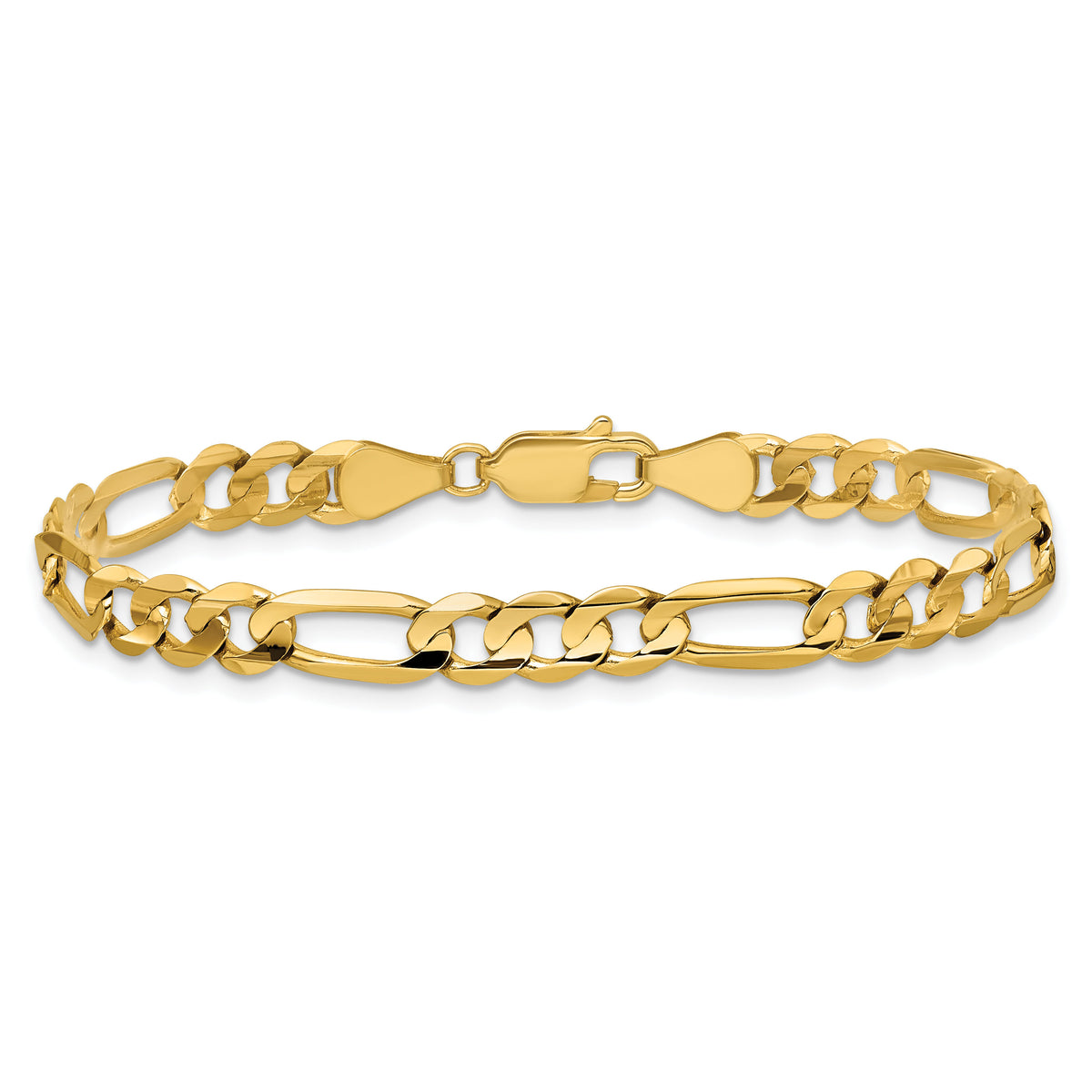 14k 5.5mm Concave Open Figaro Chain-LFG140-8