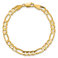 14k 5.5mm Concave Open Figaro Chain-LFG140-7