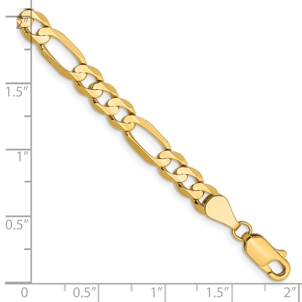 14k 5.5mm Concave Open Figaro Chain-LFG140-9