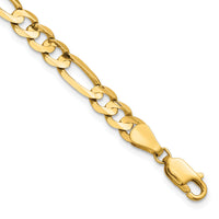 14k 5.5mm Concave Open Figaro Chain-LFG140-7