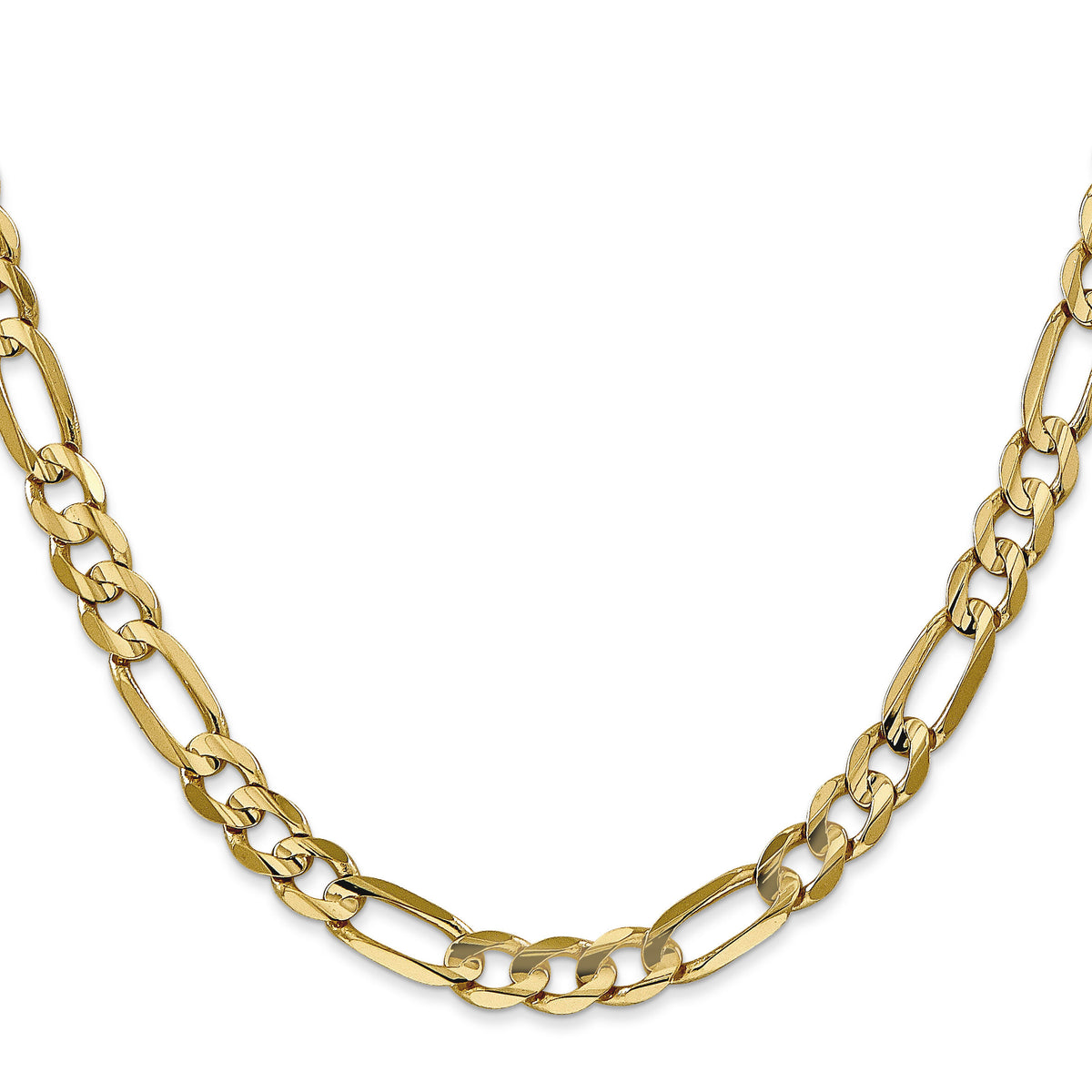 14k 6mm Concave Open Figaro Chain-LFG160-24