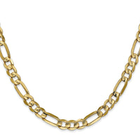 14k 6mm Concave Open Figaro Chain-LFG160-24