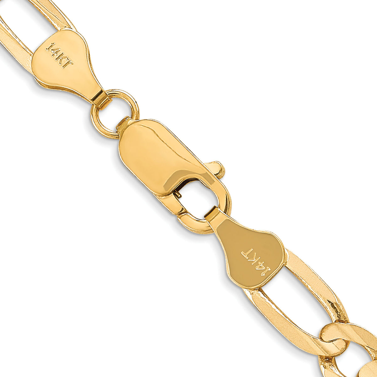 14k 6mm Concave Open Figaro Chain-LFG160-24
