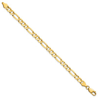 14k 6mm Concave Open Figaro Chain-LFG160-7