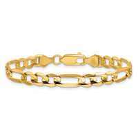 14k 6mm Concave Open Figaro Chain-LFG160-7