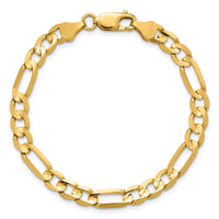 14k 6mm Concave Open Figaro Chain-LFG160-7