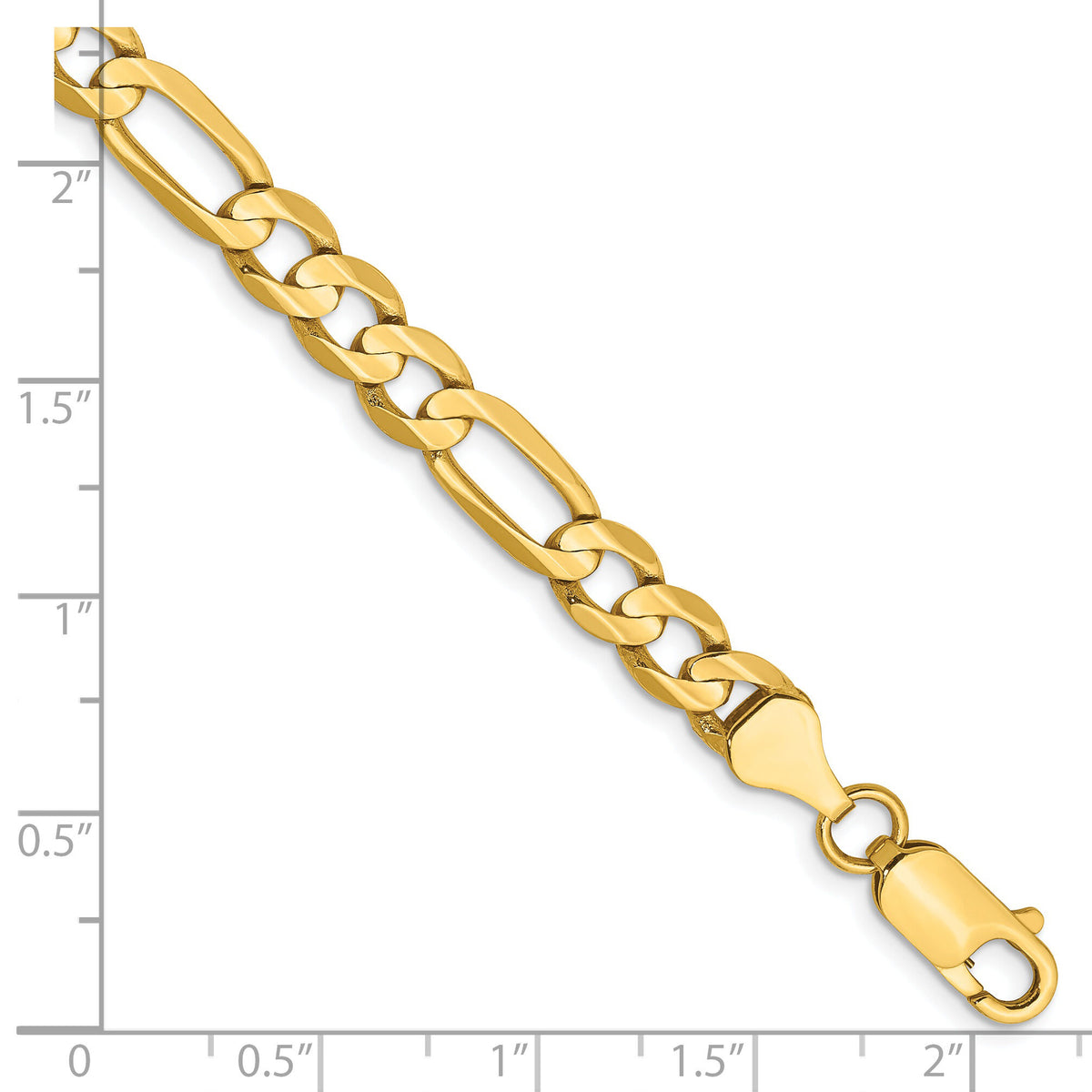 14k 6mm Concave Open Figaro Chain-LFG160-7