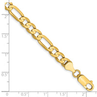 14k 6mm Concave Open Figaro Chain-LFG160-7