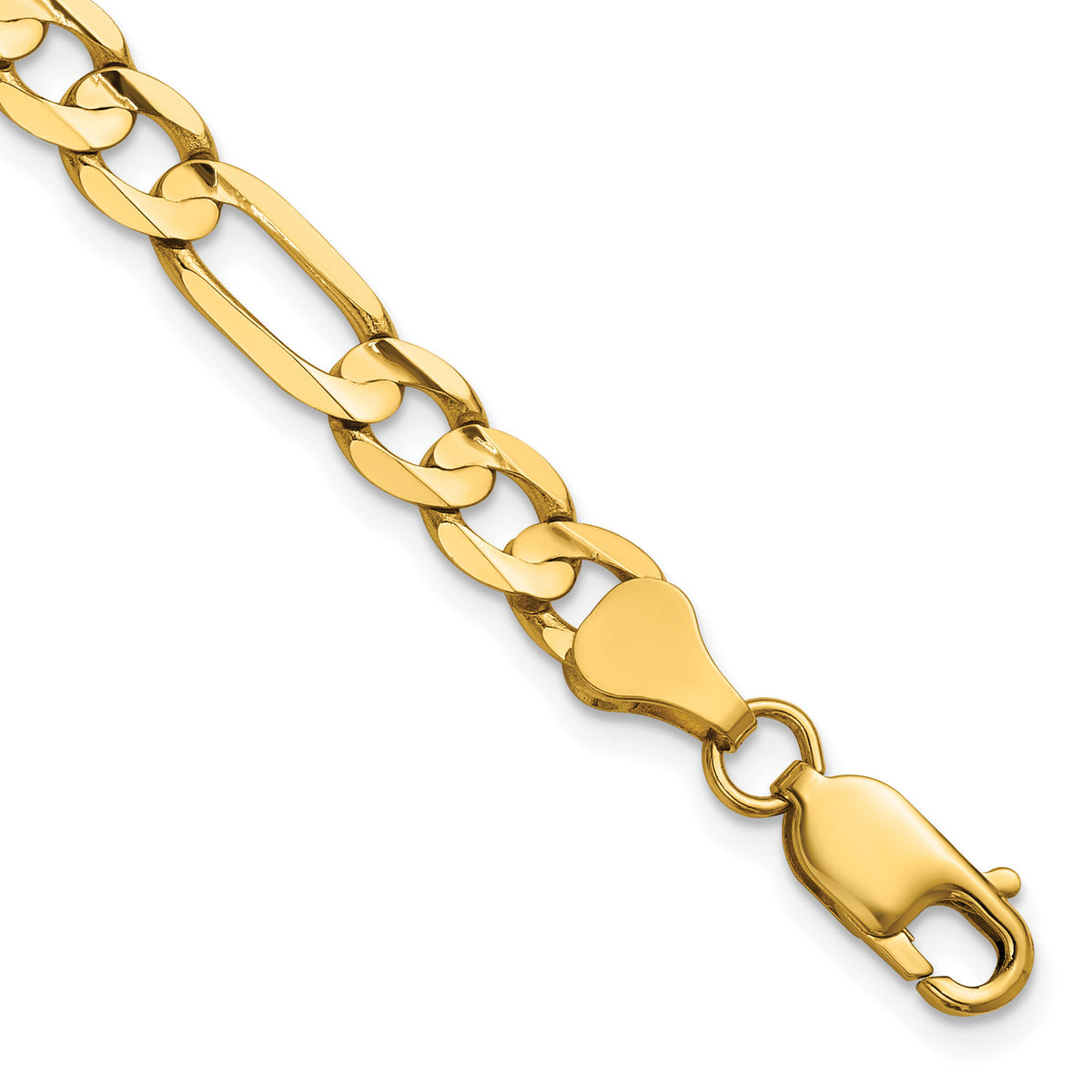 14k 6mm Concave Open Figaro Chain-LFG160-7