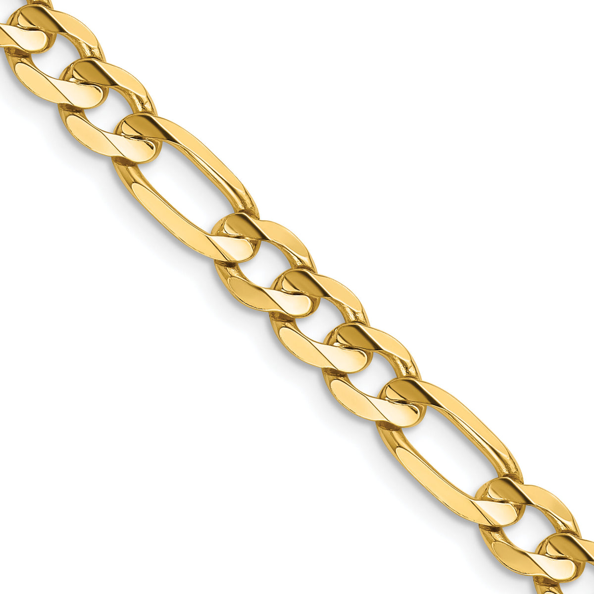 14k 6mm Concave Open Figaro Chain-LFG160-24