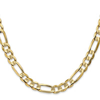 14k 6.75mm Concave Open Figaro Chain-LFG180-18