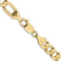 14k 6.75mm Concave Open Figaro Chain-LFG180-20