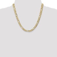 14k 6.75mm Concave Open Figaro Chain-LFG180-20
