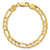 14k 6.75mm Concave Open Figaro Chain-LFG180-8