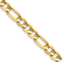 14k 6.75mm Concave Open Figaro Chain-LFG180-28