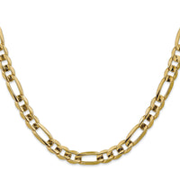 14k 7.5mm Concave Open Figaro Chain-LFG200-22