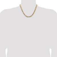 14k 7.5mm Concave Open Figaro Chain-LFG200-18