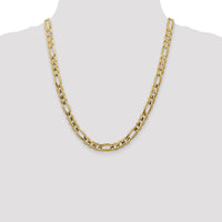 14k 7.5mm Concave Open Figaro Chain-LFG200-22