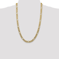14k 7.5mm Concave Open Figaro Chain-LFG200-26