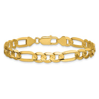 14k 7.5mm Concave Open Figaro Chain-LFG200-9