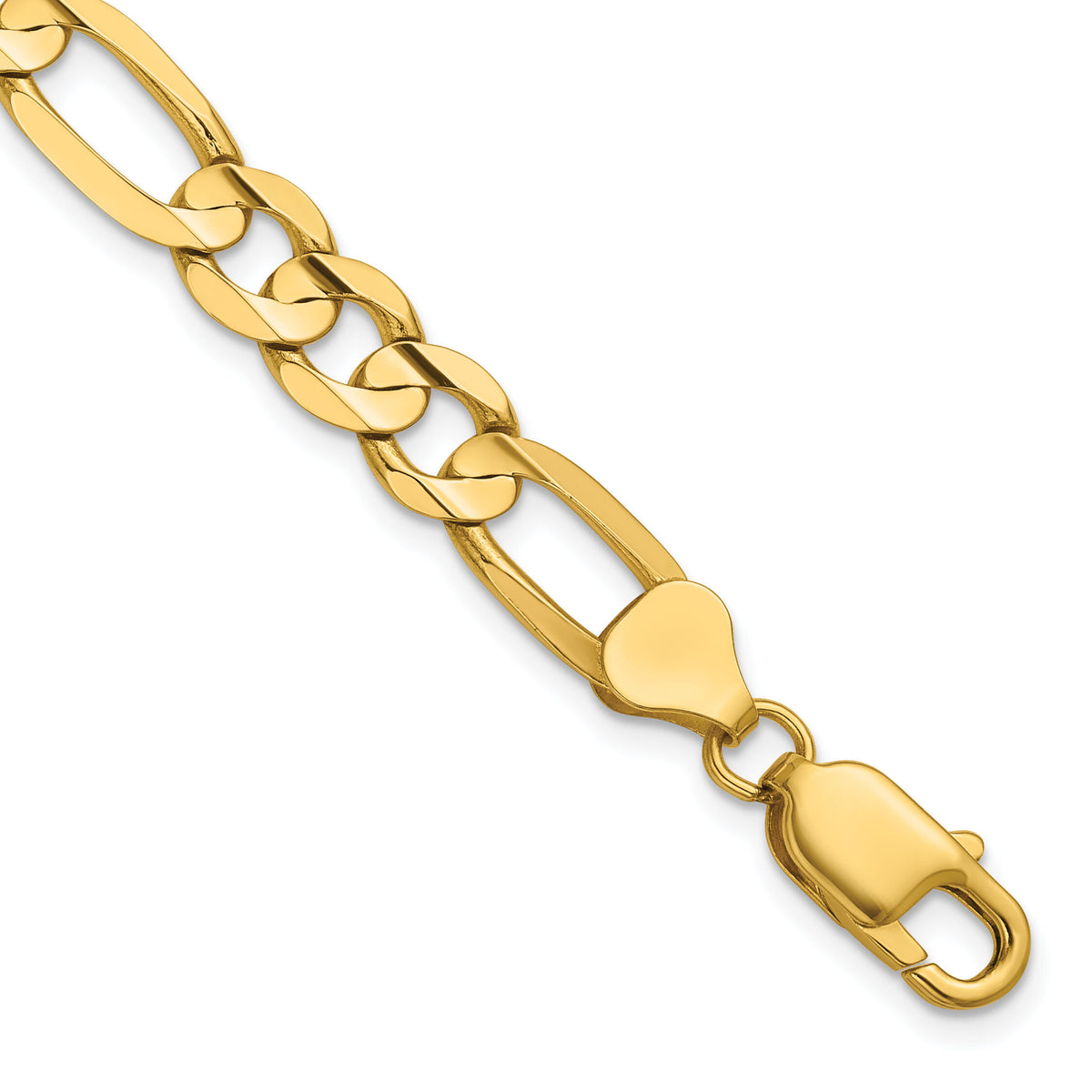 14k 7.5mm Concave Open Figaro Chain-LFG200-9
