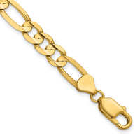 14k 7.5mm Concave Open Figaro Chain-LFG200-9