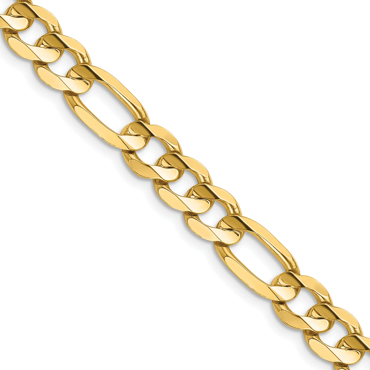 14k 7.5mm Concave Open Figaro Chain-LFG200-22