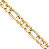 14k 7.5mm Concave Open Figaro Chain-LFG200-22