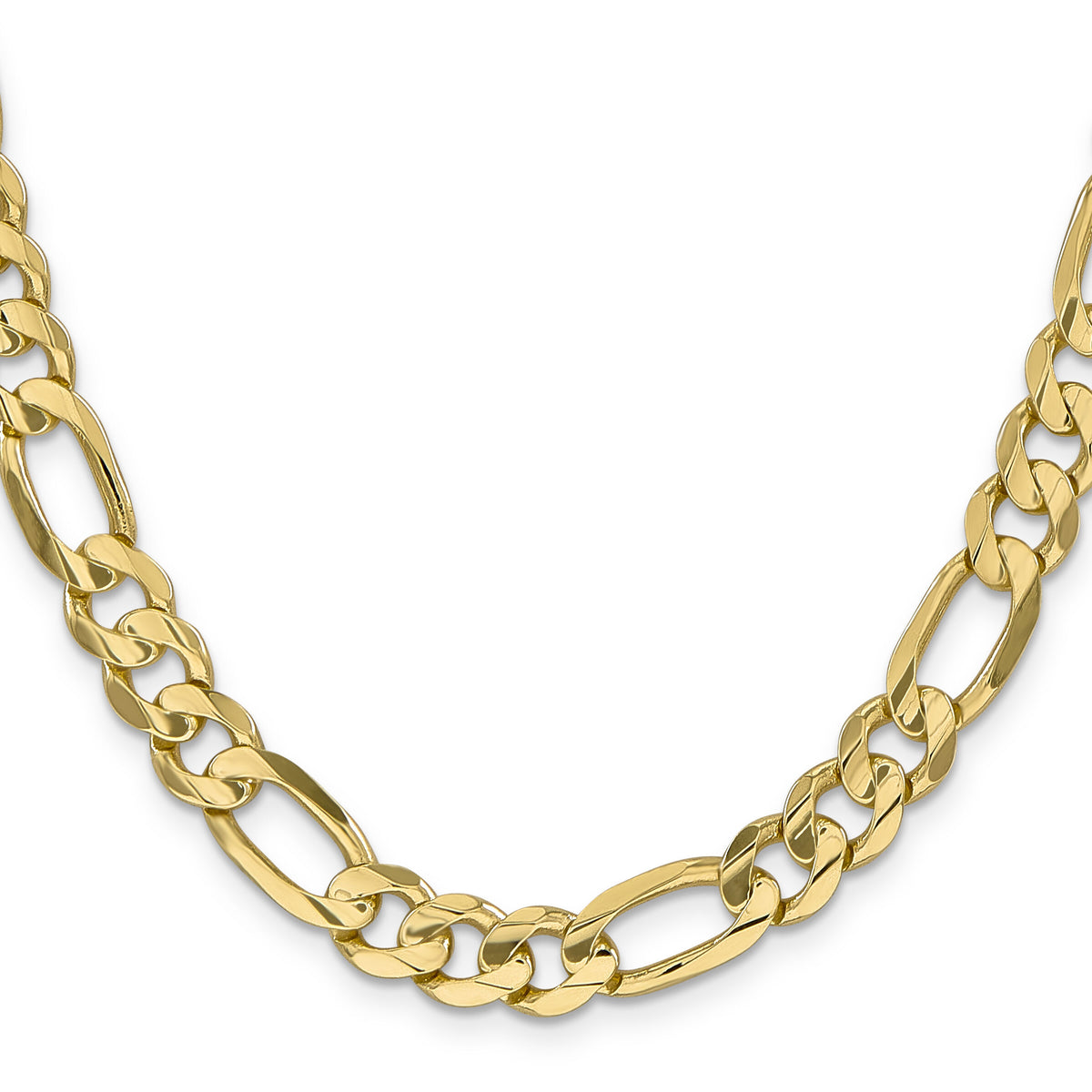 14k 8.75mm Concave Open Figaro Chain-LFG220-22