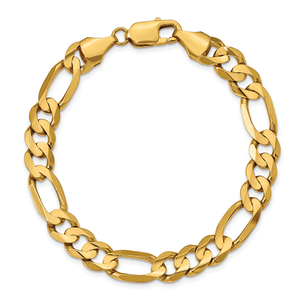 14k 8.75mm Concave Open Figaro Chain-LFG220-9