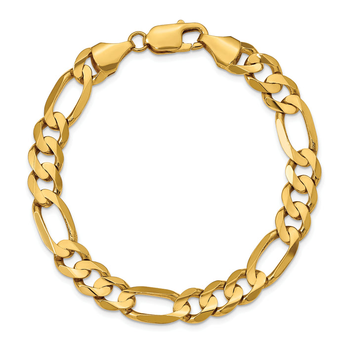 14k 8.75mm Concave Open Figaro Chain-LFG220-9