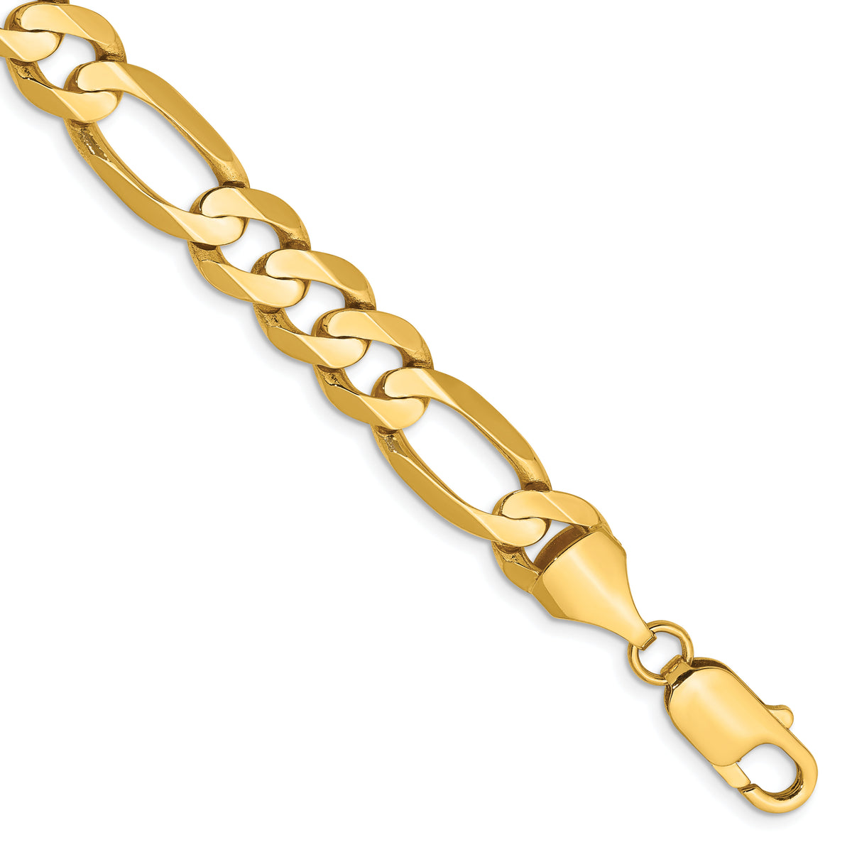 14k 8.75mm Concave Open Figaro Chain-LFG220-9