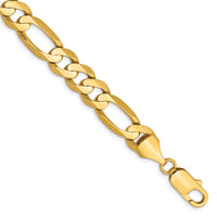 14k 8.75mm Concave Open Figaro Chain-LFG220-9
