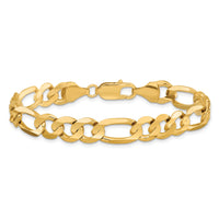 14k 8.75mm Concave Open Figaro Chain-LFG220-8